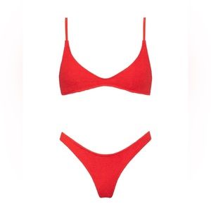 NWT Medium Triangl MAIA - CERISE TERRY red bikini set